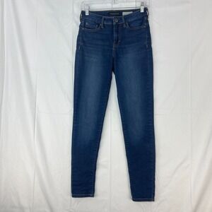 Aeropostale Women's Blue Denim Dark Wash High Waisted Jeggings‎ Size 0 Regular